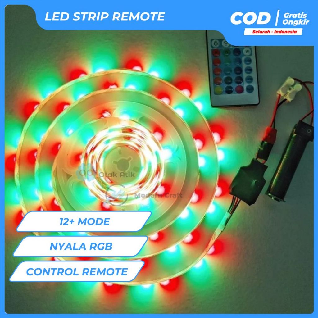 Lampu layang-layangan RGB remote baterai bisa di cas dengan sensor cahaya-Modern_Craft