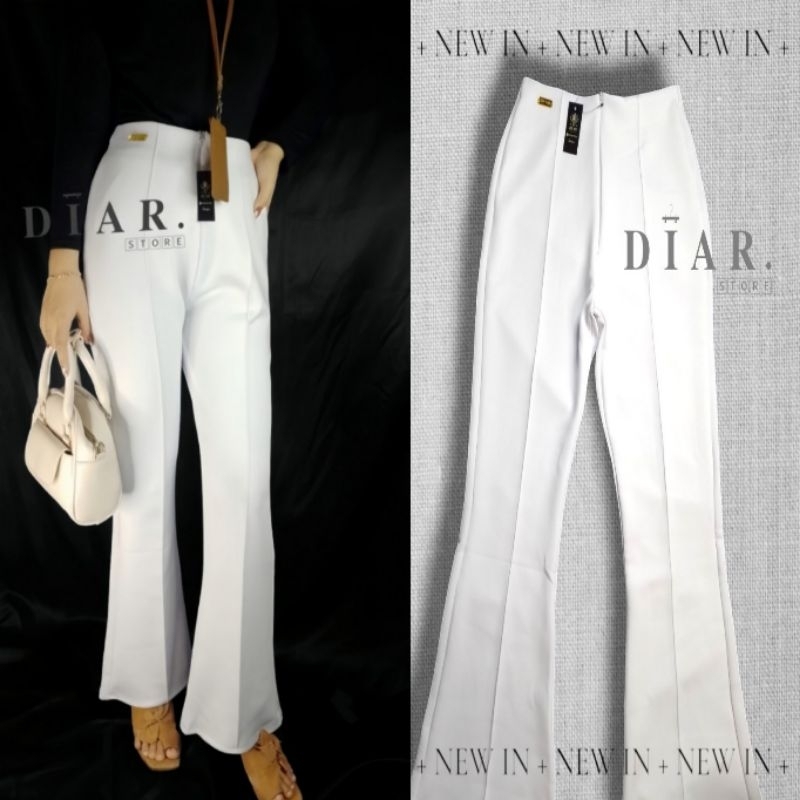 CUTBRAY Scuba Kancing Highwaist Cutbray Scuba Resleting Terbaru Celana Wanita Cutbray Celana Kulot