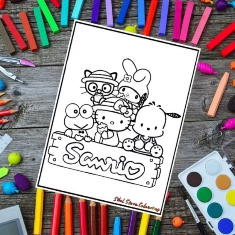 

Kertas Tebal Mewarnai Gambar Sanrio V1 isi 10 Lembar / Kertas Gambar Mewarnai