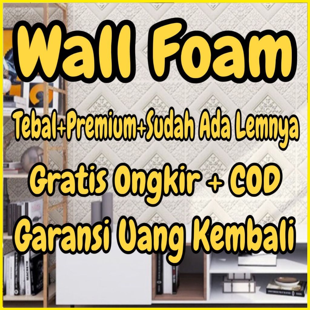 Wallfoam Wallpaper Stiker Dinding Foam Wallstiker Foam 3D MOTIF BATIK BUNGA FOAM 3D