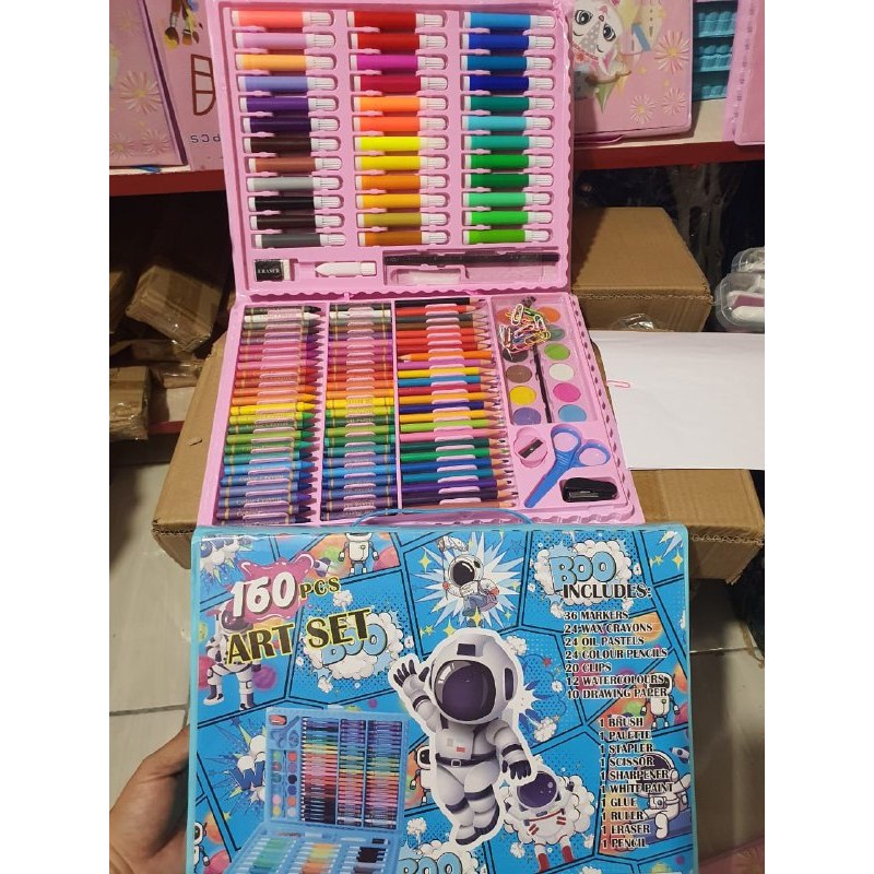 

Alat Menggambar Anak Crayon art Set isi 160pcs