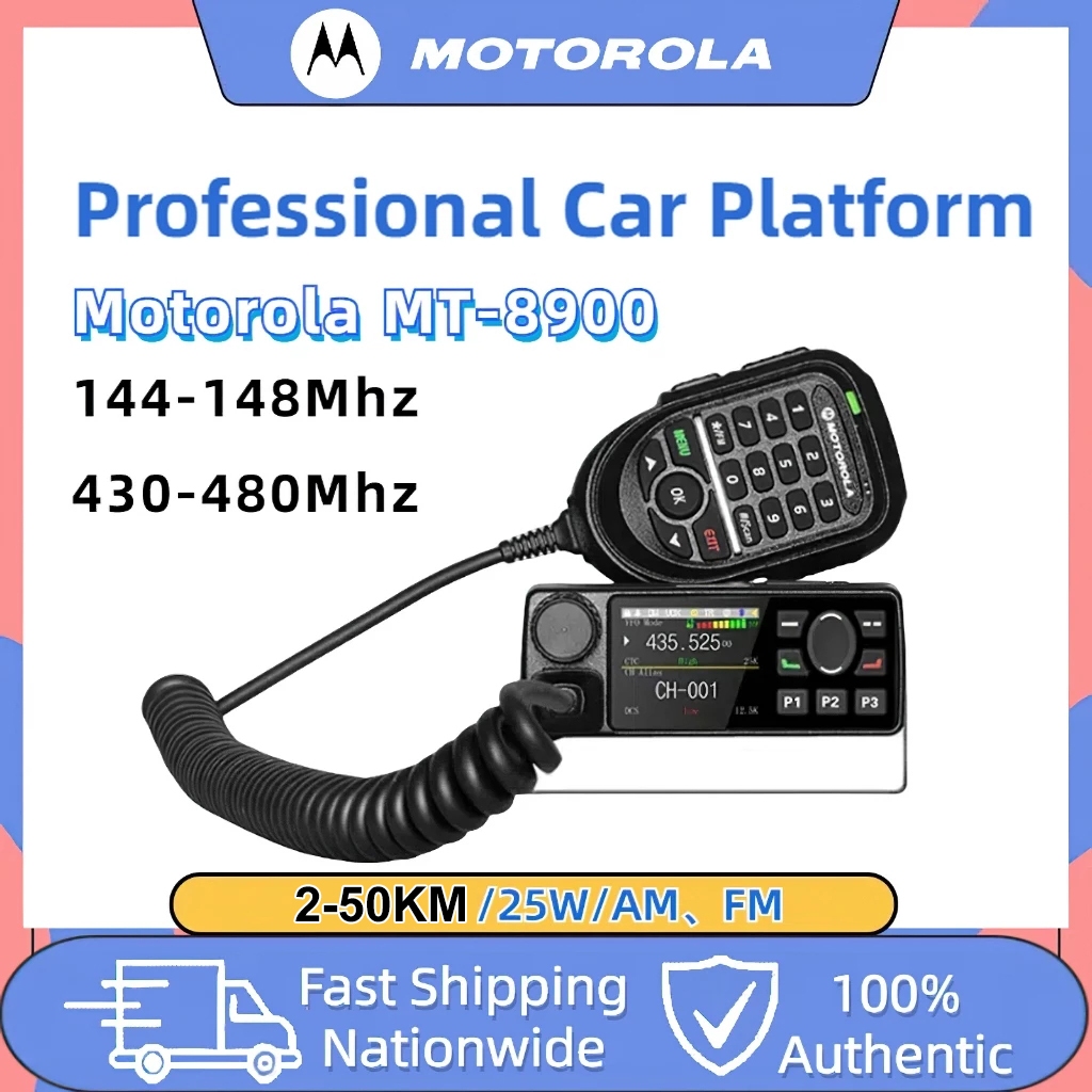 HT[Mikrofon gratis]Motorola walkie talkie Basis radio sipil portabel jarak jauh U/V Dual Band Jangka