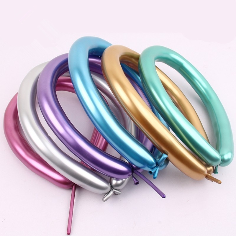Balon Twist Chrome / Balon Panjang Metalik Satuan