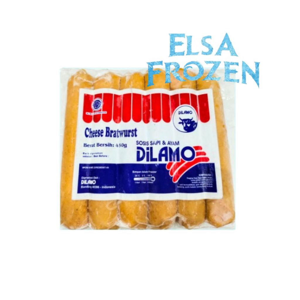 

DILAMO CHEESE BRATWURST 450GR SOSIS SAPI DAN AYAM RASA KEJU