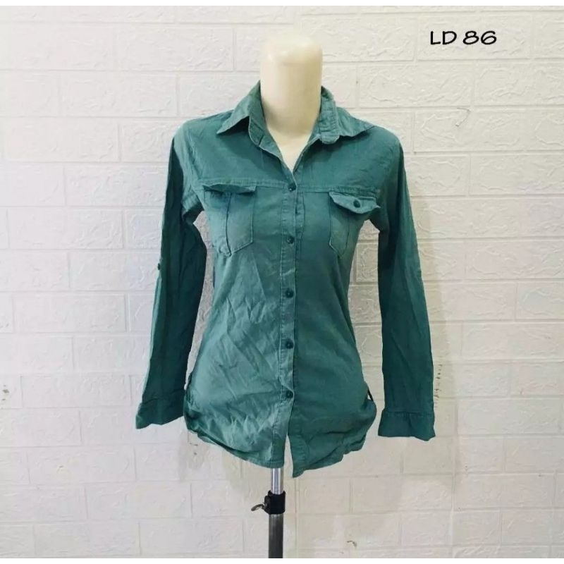 PL Kemeja Wanita Hijau