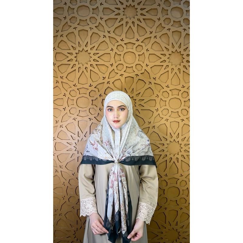 New hijab segi4 motif syari jumbo jazila