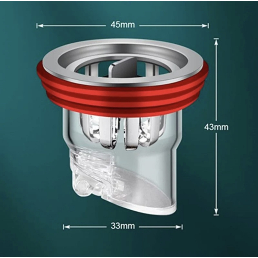MH - FLOOR DRAIN TRAP STAINLESS ANTI BAU SARINGAN SALURAN AIR WC PLASTIK