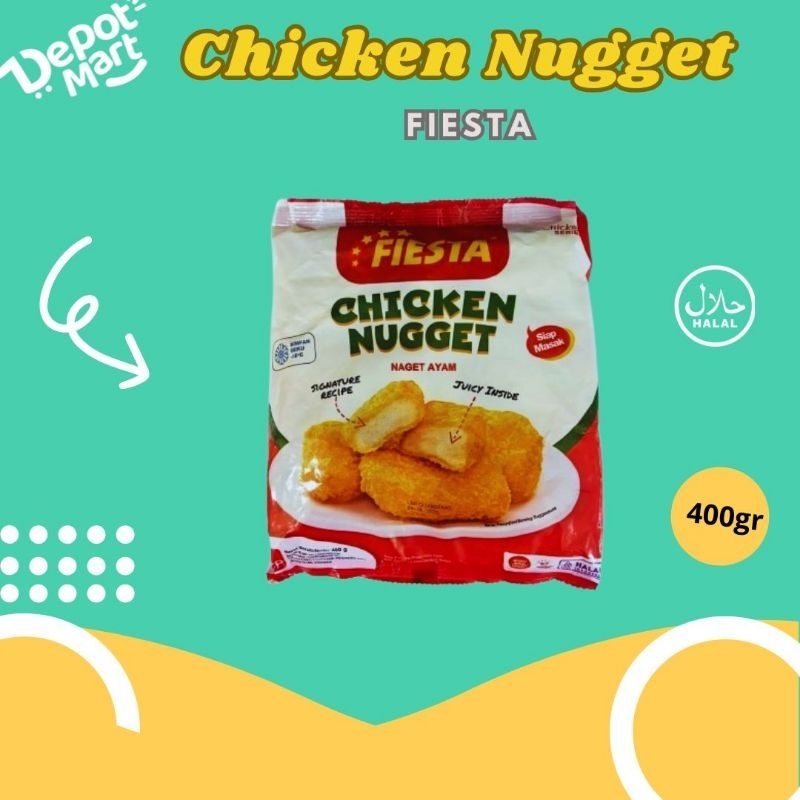 

Fiesta Naget Ayam 400 Gr / Fiesta Chicken Nugget Toko Frozen Food Medan