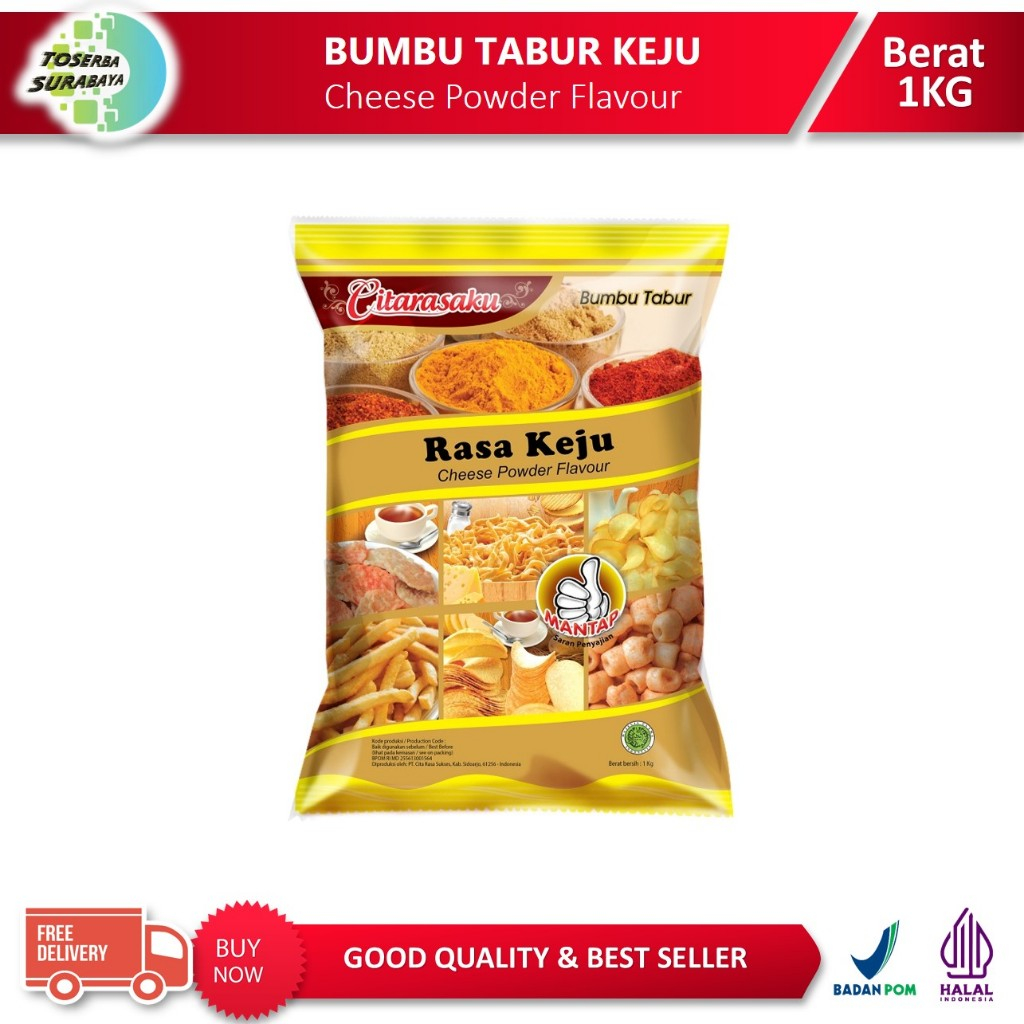 

Bumbu Tabur Instant Rasa Keju Merk CITARASAKU Kemasan 1kg - Premium Seasoning Powder