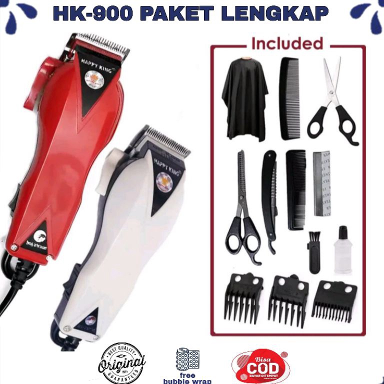 Pusat Original Alat cukur Rambut Happy King Alat Cukur Rambut Listrik Profesional HK9