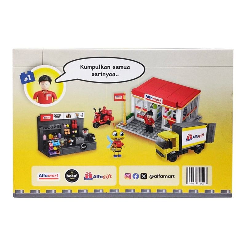 Alfamart Indomaret Bricks Toy Collection Mainan Komplit ORI