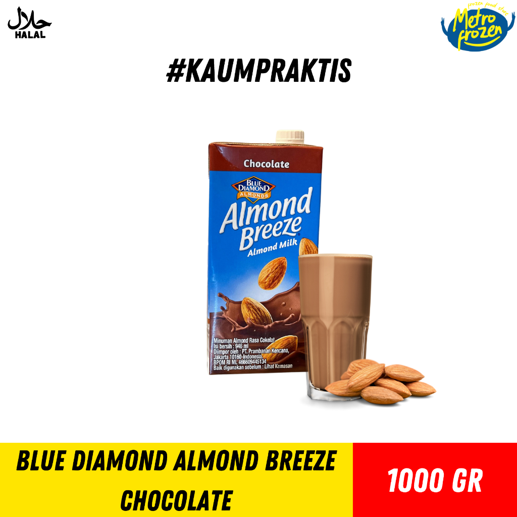 

BLUE DIAMOND Almond Breeze Chocolate 1Liter//BLUE DIAMOND Almond Milk// susu segar rasa Almond Chocolate