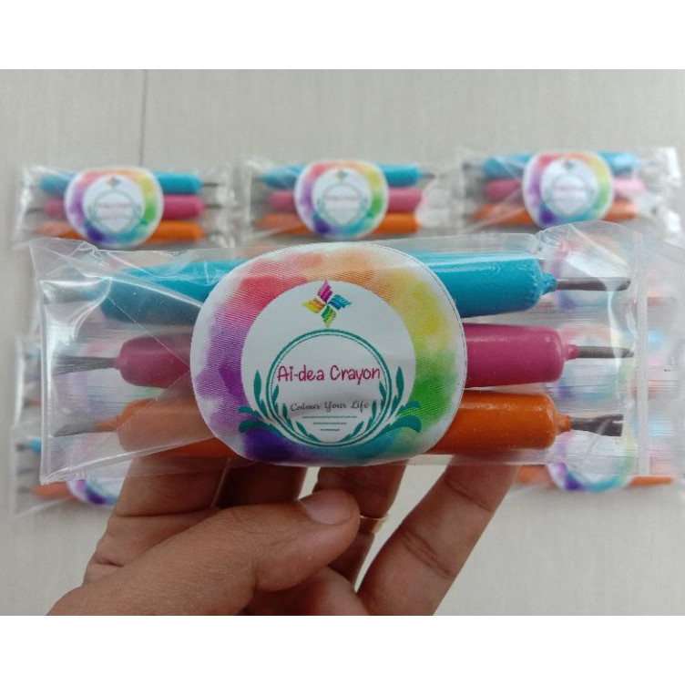 

ART P8H7 Alat mewarnai crayon alat gores alat kerik isi 3