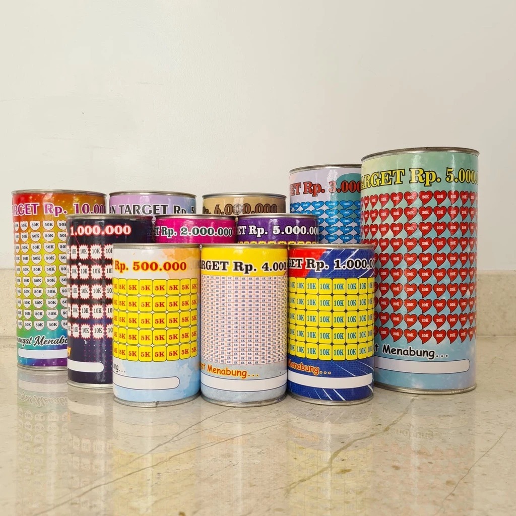 Celengan Target Permanen / Celengan Target Viral / Celengan Anak / Celengan Target Murah / Celengan 