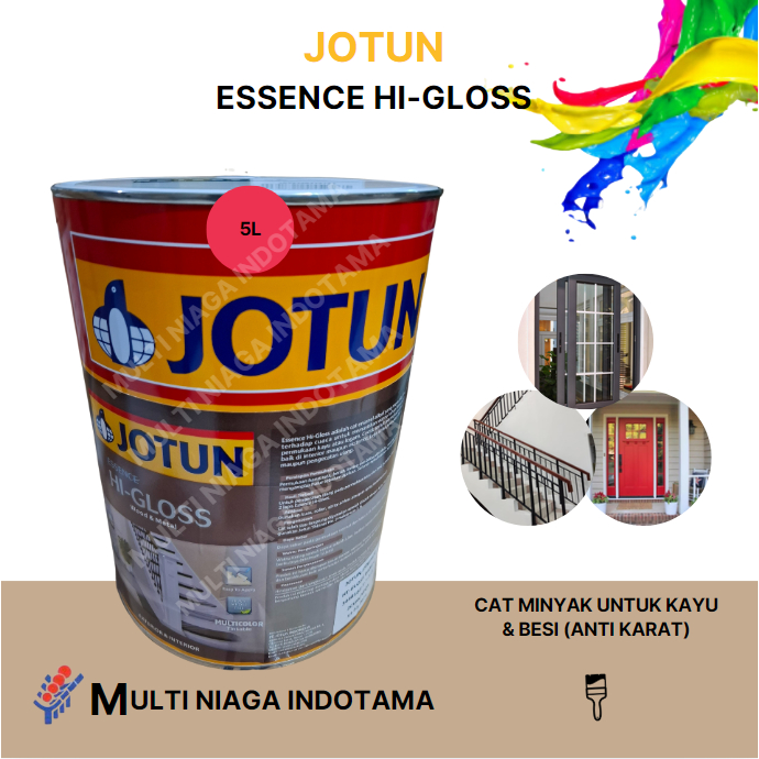 JOTUN ESSENCE HI-GLOSS (5L/7KG) / CAT SOLVENT KHUSUS KAYU & BESI / INTERIOR & EKSTERIOR