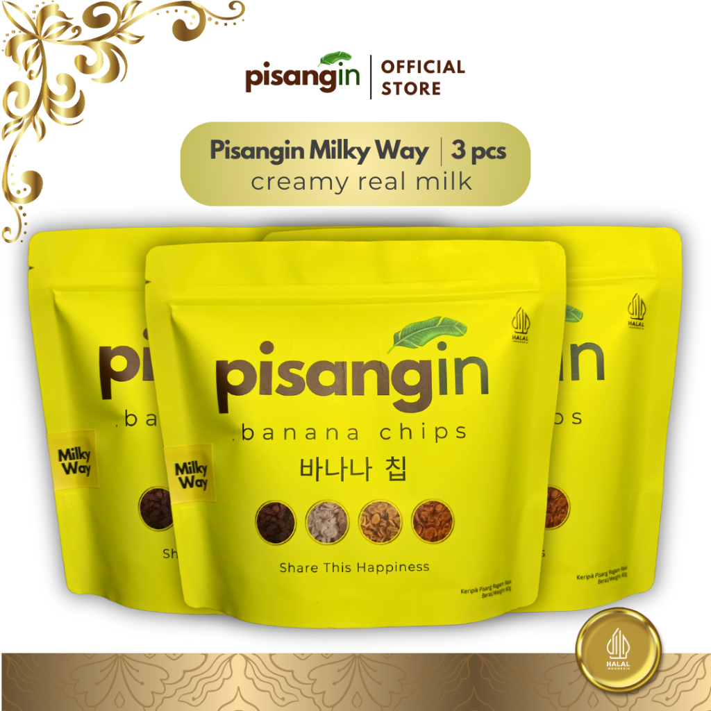 

Pisangin Milky Way | Keripik Pisang Susu Asli Creamy Isi 3 Pcs