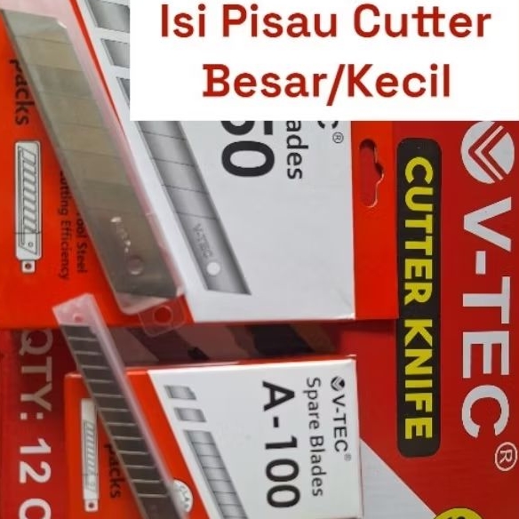 

1 Pack isi 5 pcs | REFILL ISI Pisau Cutter Besar / Kecil | Pisau Cutter Kualitas Premium Bagus dan tajam 《WAJIB PUNYA》