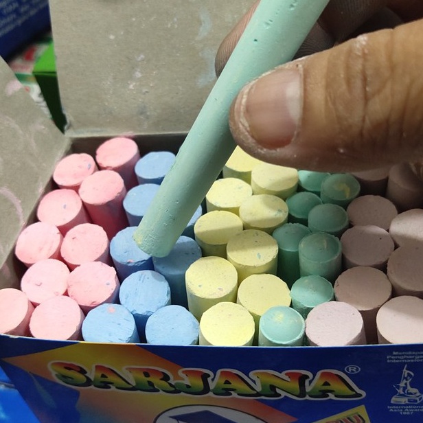 

SUPER SALE SPECTACULER Kapur Tulis Warna Warni Sarjana isi 5pcs free Bubble warp kardus