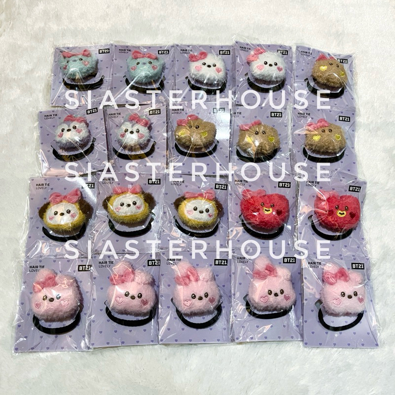 [Ready] BT21 Minini Plush Tie Hair Lovely Pita Official
