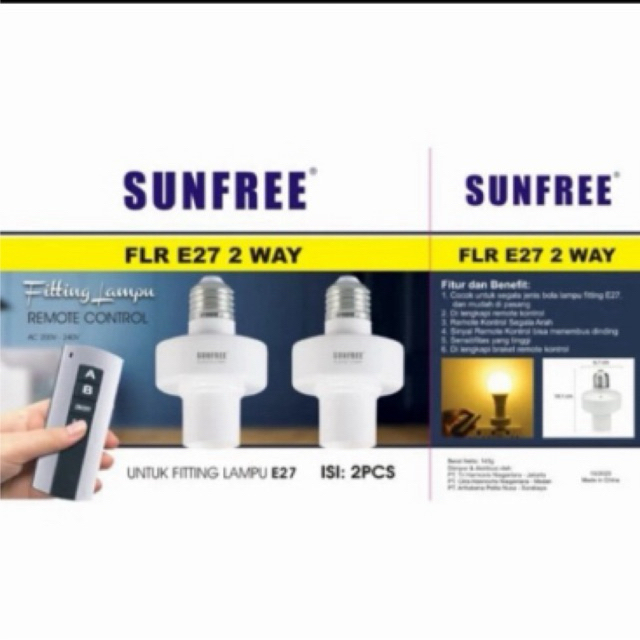 Sunfree Fitting Lampu Remote Control FLR E27 2Way Lamp Holder - Murah