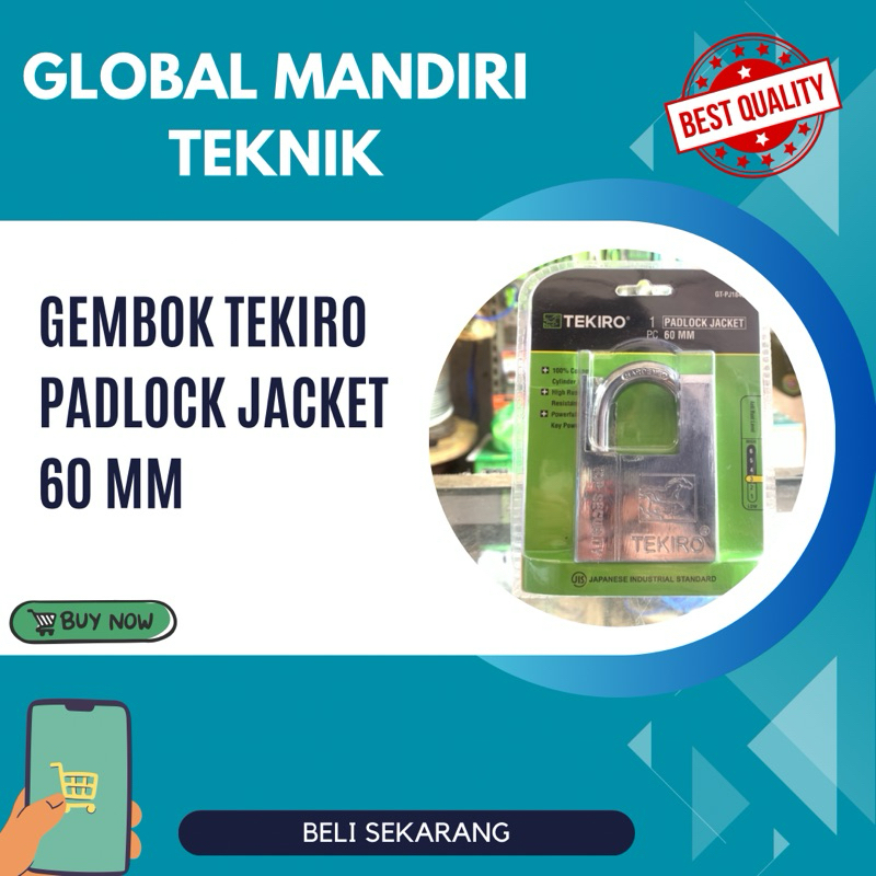 TEKIRO Gembok Jaket 60mm Kunci Gembok Rumah Anti Anti karat