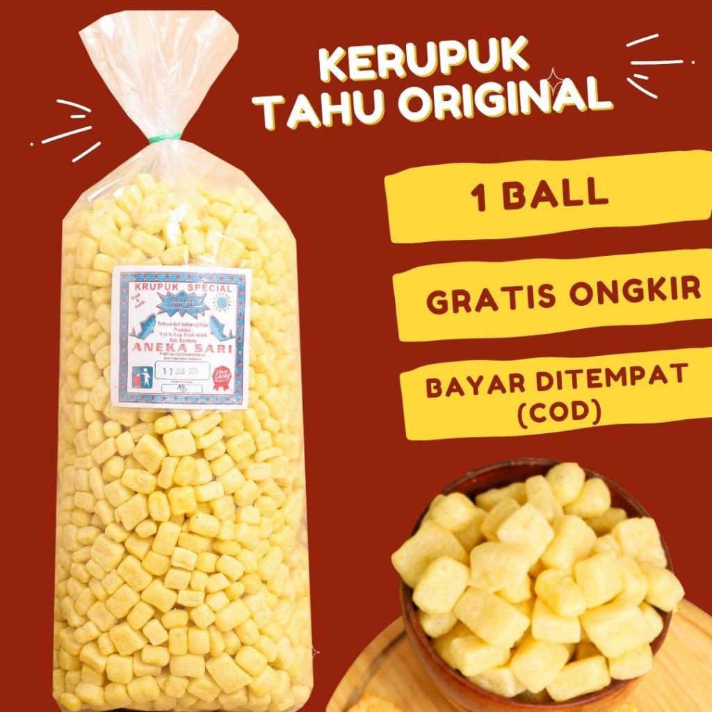

Kerupuk Tahu Original 1 Ball Cap 2 Ikan Aneka Sari Cemilan