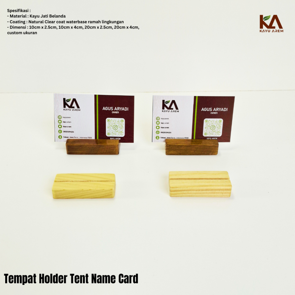 

Tatakan Kartu Nama Kayu / Tempat Holder Tent Name Card Simple Unik