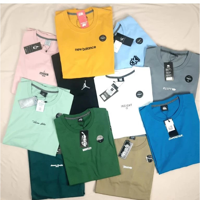 PAKET KAOS PENDEK 4PCS 100RB KAOS DISTROE PRIA - WANITA M L XL XXL KAOS BRANDED