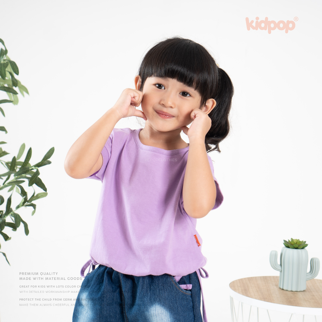 RB Baju Anak Perempuan Crop Top Usia 1 2 3 4 5 6 7 8 Tahun Kaos Polos Crop Anak Perempuan