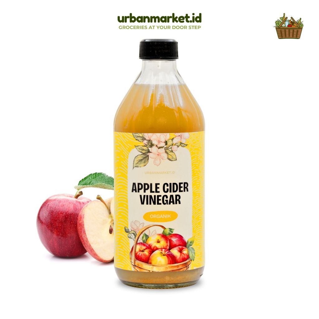 

Apple Cider Vinegar 473 ml / Cuka Apel Organik Botol Kaca HALAL NO ALCOHOL with mother