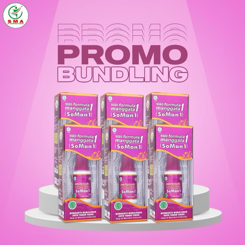 

SOMAN (Sozo Formula Manggata 1) - Jamu Tetes 10 botol (15ML) paket Bundling 15 ml x 10botol Original