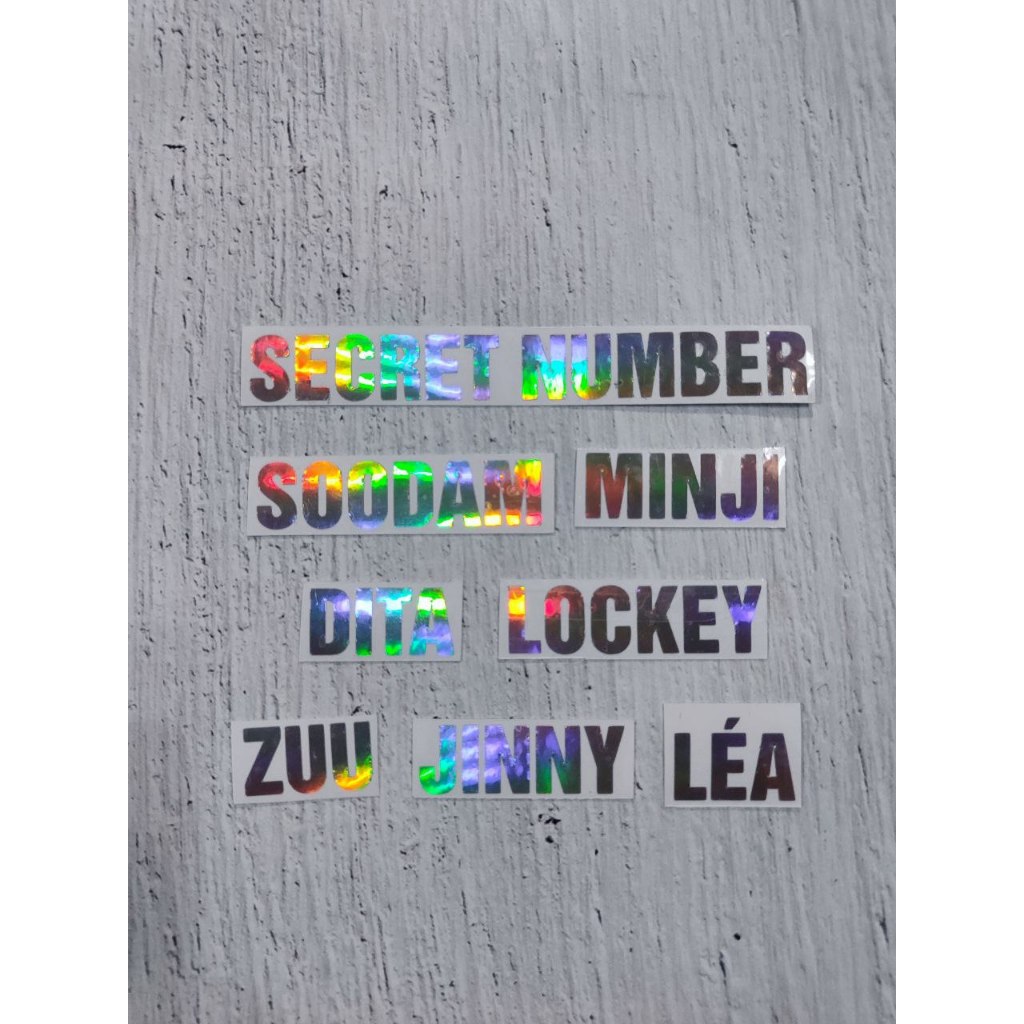 

SECRET NUMBER - Sticker Hologram Nama Member