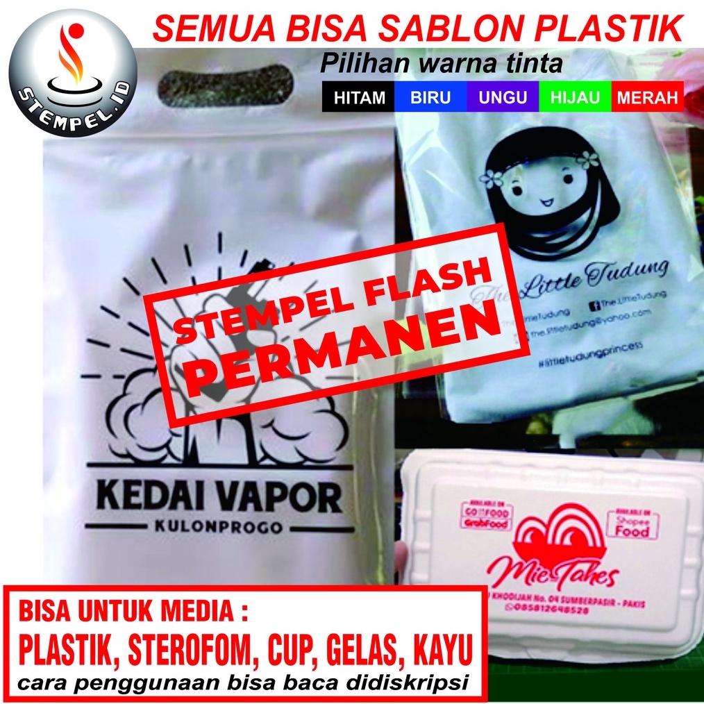 

ART F5M Stempel Custom Stempel Plastik Sterofoam Mika Free Tinta Permanent Waterproff