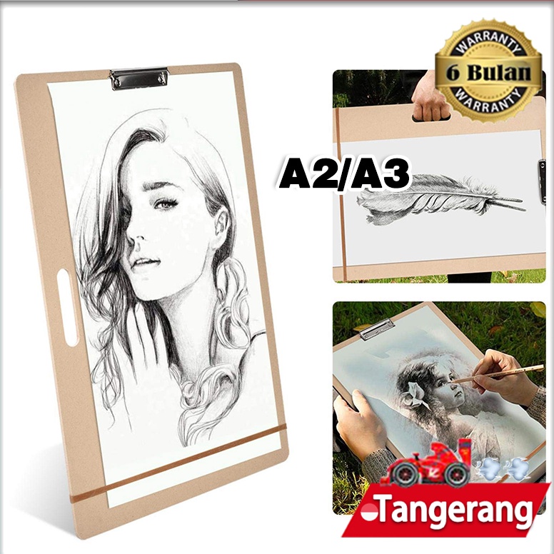 

ART E2Y2 A2A3 Sketch Board Wooden Painting Sketchboard Papan Gambar Kayu Art Supplies