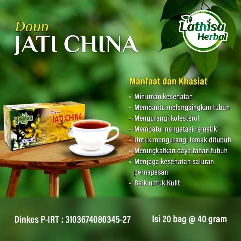 

3M_(BPOM)Teh Diet Jati Cina Celup Teh Pelangsing Slimming Tea Hikmah.