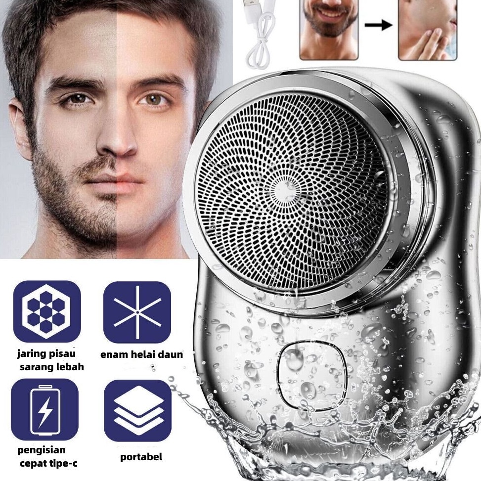 Muraaaahh Barang spot Mode Alat Cukur Elektrik Mini Gaya Baru untuk Pria Alat Cukur Tahan Air Dapat 