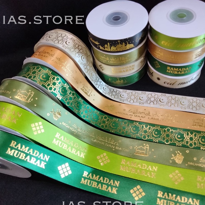

MELEDAK PROMO 1Roll 2yard Pita Idul Fitri 125cm 2cm 25cm Pita Lebaran Pita Parcel Ramadan Perroll