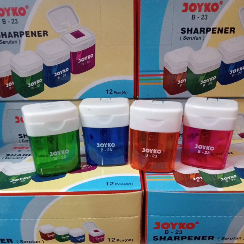 

Serutan Pensil SHARPENER B-23 1dus 4warna 12pcs