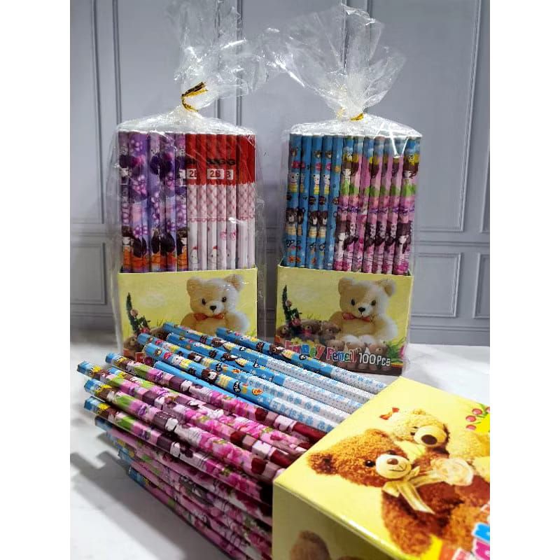 Grosir Pensil Fancy isi 10 pcs Karakter Lucu Anak Anak