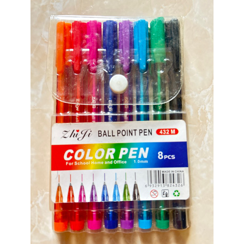 

Ballpoin color pen isi 8 pcs