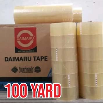 6 Pcs Lakban Daimaru Original 48mmx100 yard Bening & Coklat 1 Slop Isi 6 Pcs