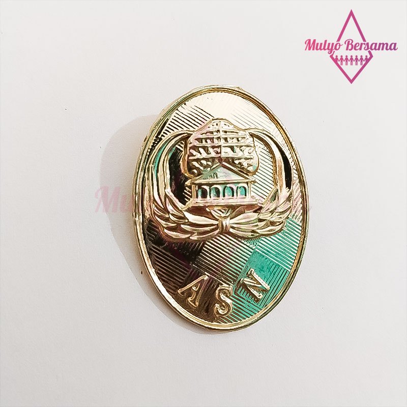 Lencana ASN Pin Korpri ASN Oval Pin Bros Korpri ASN Model Oval - Mulyo Bersama