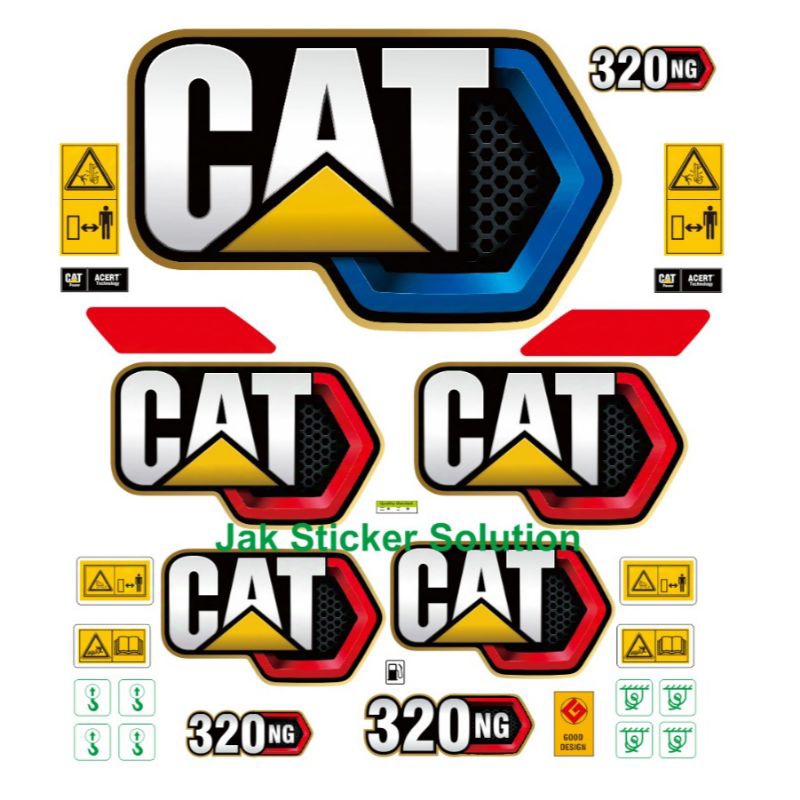 Stiker Excavator Cat 320NG Sticker Caterpillar