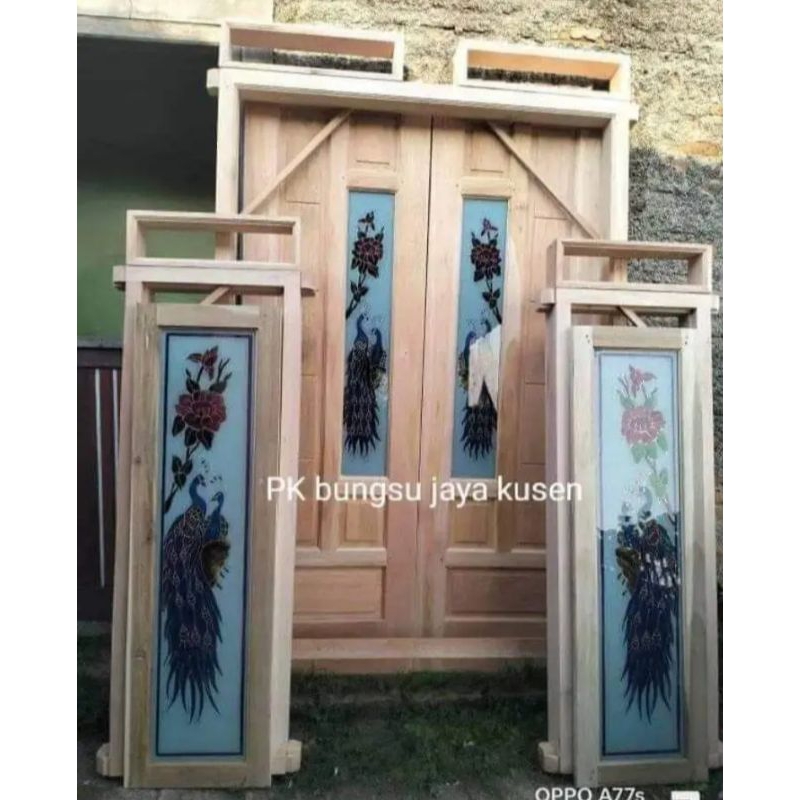 KUSEN PINTU DAN JENDELA KACA LUKIS LENGKAP