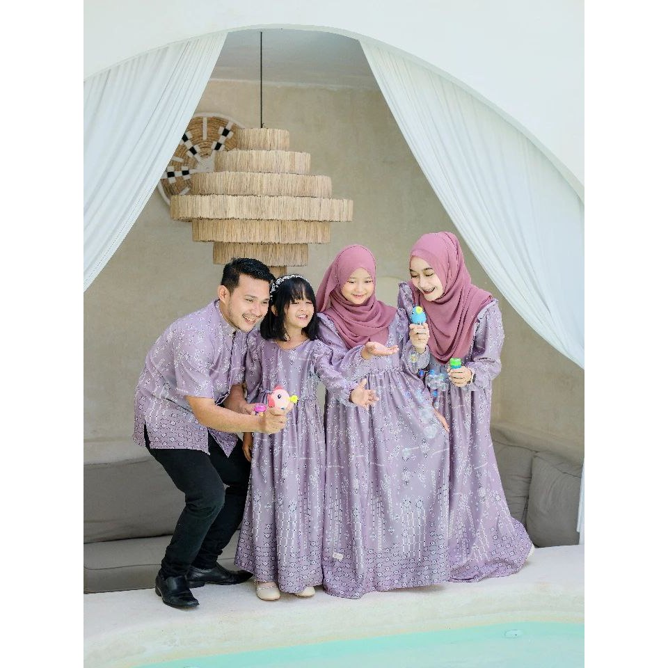 Baju Couple Sarimbitan Keluarga Maxmara Silk Premium