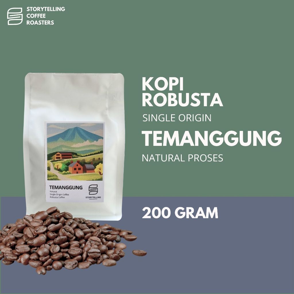 

Kopi Robusta Temanggung / 200 gram / biji bubuk storytelling coffee roasters