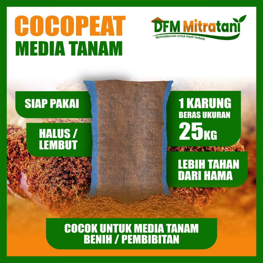 Cocopeat Media Tanam - Cocopeat Karung 25 - Cocopeat 1 Karung