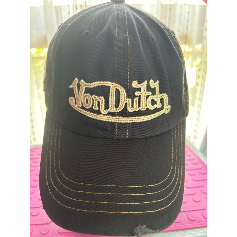 Topi sekon model Cap Ripped Von Dutch warna Biru Navy
