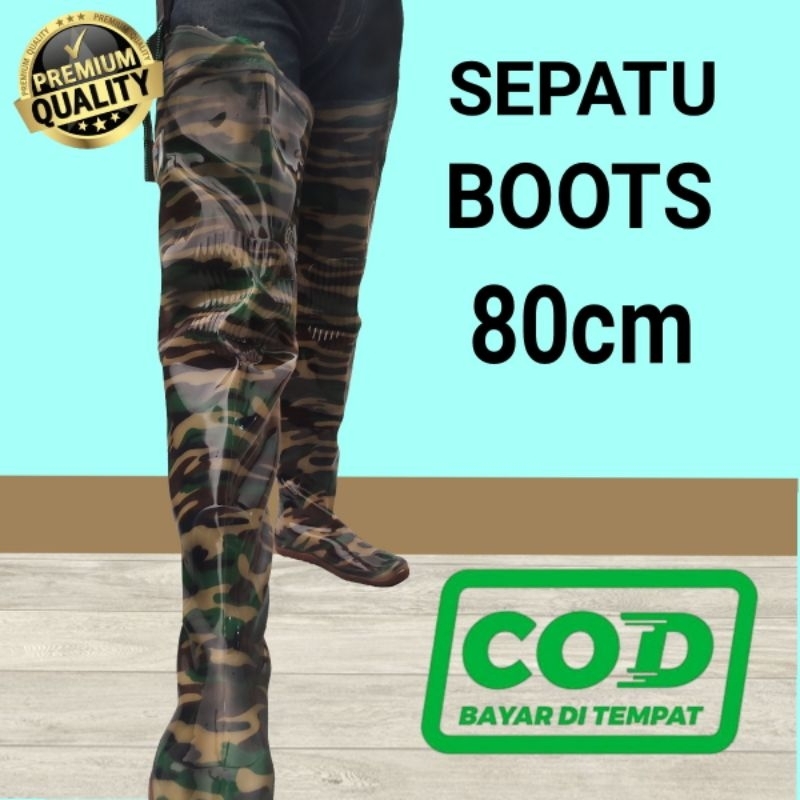 SEPATU BOOT KARET 80CM DAN 55CM SAWAH DORENG ANTI AIR ANTI KEONG PRIA DEWASA BERKEBUN