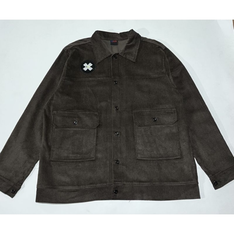 B2K SOCIALLY AWK WARD Shirt Corduroy jaket Pria Coklat